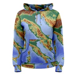 Italy Alpine Alpine Region Map Women s Pullover Hoodie