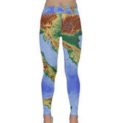 Italy Alpine Alpine Region Map Classic Yoga Leggings