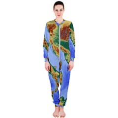 Italy Alpine Alpine Region Map OnePiece Jumpsuit (Ladies) 