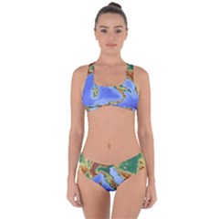 Italy Alpine Alpine Region Map Criss Cross Bikini Set