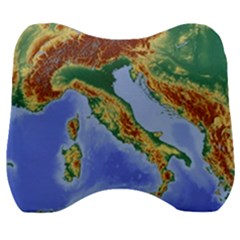 Italy Alpine Alpine Region Map Velour Head Support Cushion