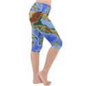 Italy Alpine Alpine Region Map Lightweight Velour Cropped Yoga Leggings View3