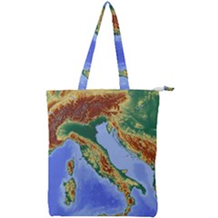 Italy Alpine Alpine Region Map Double Zip Up Tote Bag