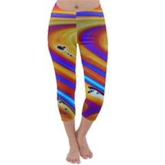 Soap Bubble Color Colorful Capri Winter Leggings 