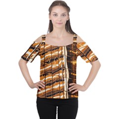 Abstract Architecture Background Cutout Shoulder Tee