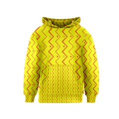 Yellow Background Abstract Kids  Pullover Hoodie