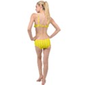 Yellow Background Abstract Layered Top Bikini Set View2