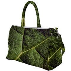 Green Leaf Giant Rhubarb Mammoth Sheet Duffel Travel Bag by Wegoenart