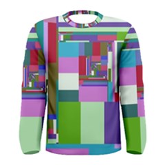 Fractal Gradient Colorful Infinity Art Men s Long Sleeve Tee by Wegoenart