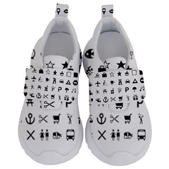 Icons Set Symbols Collection Kids  Velcro No Lace Shoes by Wegoenart