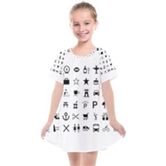 Icons Set Symbols Collection Kids  Smock Dress by Wegoenart