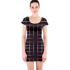 Background Texture Pattern Short Sleeve Bodycon Dress