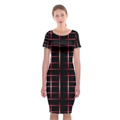 Background Texture Pattern Classic Short Sleeve Midi Dress