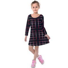 Background Texture Pattern Kids  Long Sleeve Velvet Dress