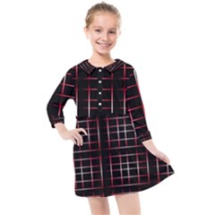 Background Texture Pattern Kids  Quarter Sleeve Shirt Dress