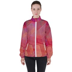 Abstract Background Texture High Neck Windbreaker (women)