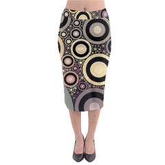 Art Retro Design Vintage Midi Pencil Skirt