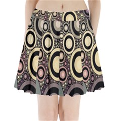 Art Retro Design Vintage Pleated Mini Skirt