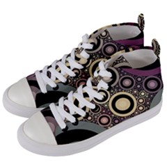 Art Retro Design Vintage Women s Mid-top Canvas Sneakers