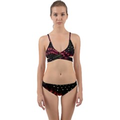 Background Texture Pattern Art Wrap Around Bikini Set