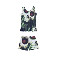 Screaming Skull Human Halloween Kids  Boyleg Swimsuit