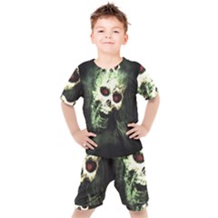 Screaming Skull Human Halloween Kid s Set by Wegoenart