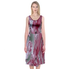 Fractal Gradient Colorful Infinity Midi Sleeveless Dress