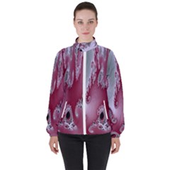 Fractal Gradient Colorful Infinity High Neck Windbreaker (women) by Wegoenart