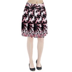 Fractal Pattern Pink Pleated Skirt