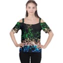 Wallpaper Fractal Lines Abstract Cutout Shoulder Tee View1
