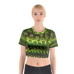 Fractal Gradient Colorful Infinity Cotton Crop Top by Wegoenart