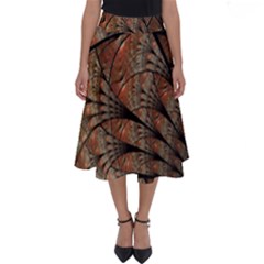 Fractals Artistic Digital Design Perfect Length Midi Skirt by Wegoenart