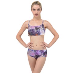 Flower Digital Art Artwork Abstract Layered Top Bikini Set