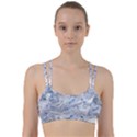 Marbled Paper Mottle Color Movement Blue White Line Them Up Sports Bra View1