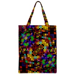 Color Mosaic Background Wall Zipper Classic Tote Bag by Wegoenart