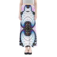 Pattern Texture Fractal Colorful Full Length Maxi Skirt by Wegoenart