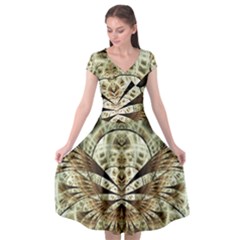 Pattern Nature Desktop Fractals Cap Sleeve Wrap Front Dress
