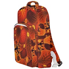 Leaf Autumn Nature Background Double Compartment Backpack by Wegoenart