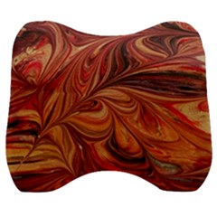 Marbled Paper Mottle Color Movement Velour Head Support Cushion by Wegoenart