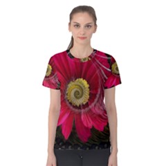 Fantasy Flower Fractal Blossom Women s Cotton Tee