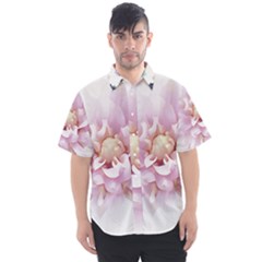 Abstract Transparent Image Flower Men s Short Sleeve Shirt