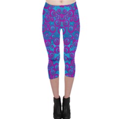 The Eyes Of Freedom In Polka Dot Capri Leggings  by pepitasart