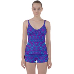 The Eyes Of Freedom In Polka Dot Tie Front Two Piece Tankini by pepitasart