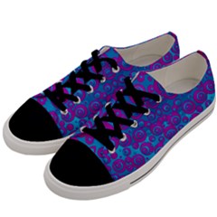 The Eyes Of Freedom In Polka Dot Men s Low Top Canvas Sneakers by pepitasart
