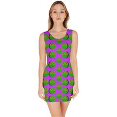 The Happy Eyes Of Freedom In Polka Dot Cartoon Pop Art Bodycon Dress by pepitasart