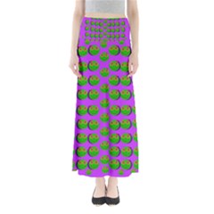 The Happy Eyes Of Freedom In Polka Dot Cartoon Pop Art Full Length Maxi Skirt by pepitasart