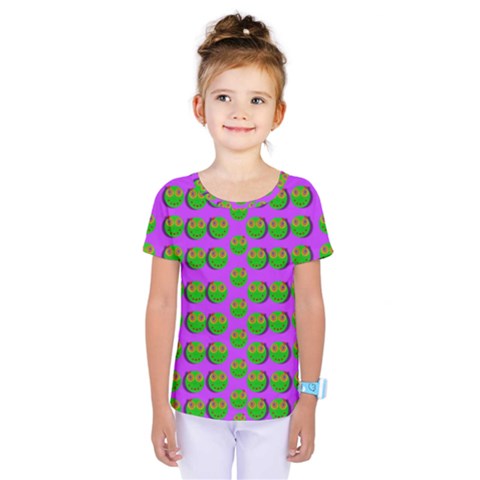 The Happy Eyes Of Freedom In Polka Dot Cartoon Pop Art Kids  One Piece Tee by pepitasart