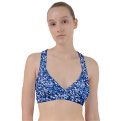 Blue Shimmer Sweetheart Sports Bra by WensdaiAmbrose