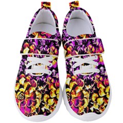 Purple Yellow Flower Plant Women s Velcro Strap Shoes