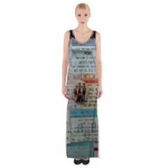 Concert TIcket Memorabilia  Maxi Thigh Split Dress